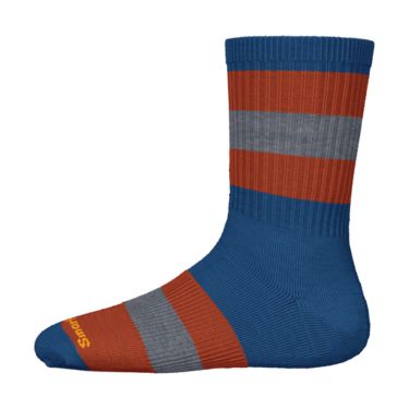 Smartwool Hike Full Cushion Striped Crew Socks - Laguna Blue-Pumpkin Pie Kids Canada