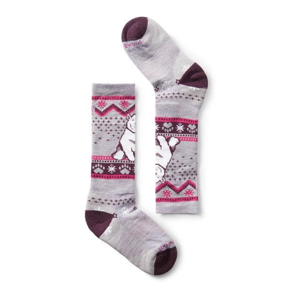 Smartwool Wintersport Full Cushion OTC Socks - Purple Polar Bear-Pumpkin Pie Kids Canada