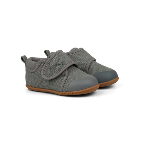 Stonz Cruiser Natural Baby Sneaker - Steel-Pumpkin Pie Kids Canada