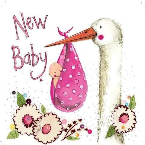 Alex Clark Pink Stork Baby Card-5199-S291-Pumpkin Pie Kids Canada
