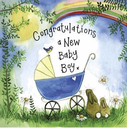 Alex Clark Sunshine Blue Pram Baby Card-Pumpkin Pie Kids Canada