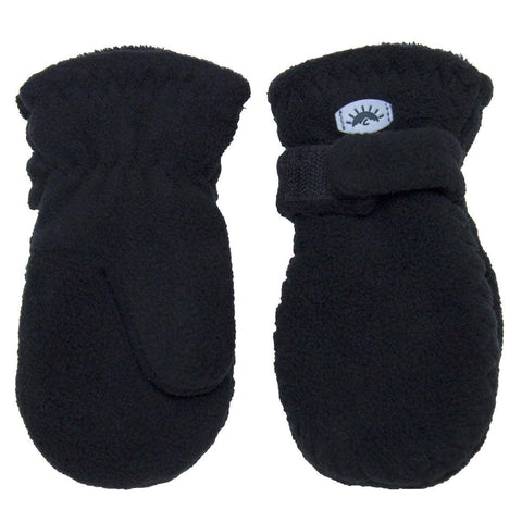 Calikids Fleece Mitts - Black-Pumpkin Pie Kids Canada