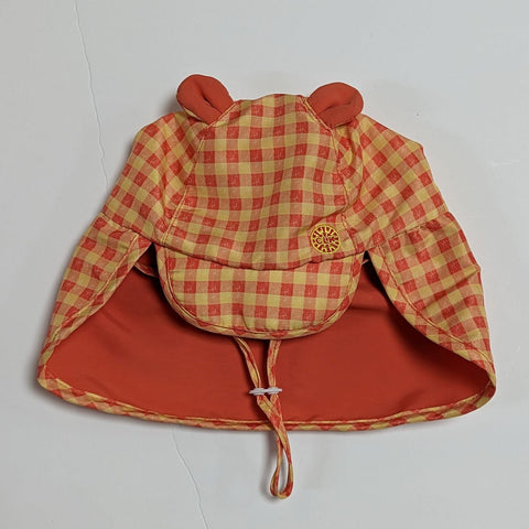 Calikids UV Flap Hat - Banana Checker Print-Pumpkin Pie Kids Canada