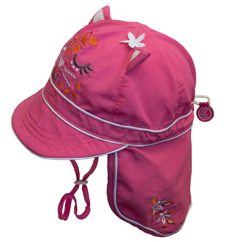 Calikids UV Flap Hat - Hot Pink-Pumpkin Pie Kids Canada