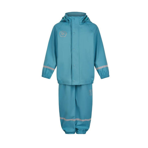 Color Kids Rain Jacket & Bib Pant Set - Delphinium Blue-Pumpkin Pie Kids Canada
