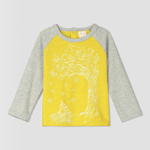 Ettie & H Ruan T-Shirt - Leaves-Pumpkin Pie Kids Canada