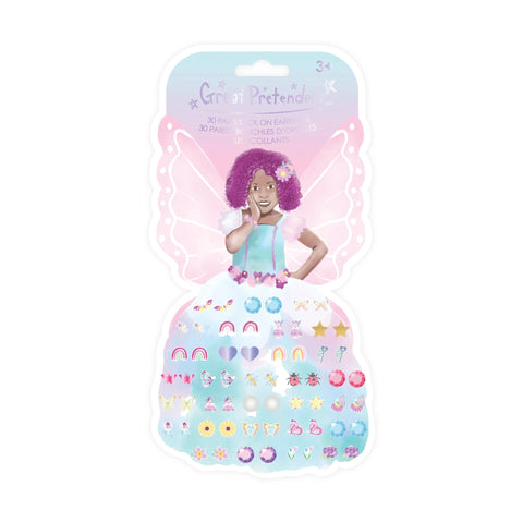 Great Pretenders Butterfly Fairy Azaria Sticker Earings-87513-Pumpkin Pie Kids Canada
