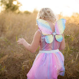 Great Pretenders Rainbow Sequins Skirt, Wings & Wand Set-42925 4-6-Pumpkin Pie Kids Canada