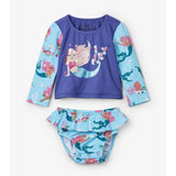 Hatley Baby Rashguard Set - Mermaid Tales-S19MMI1183 9-12-Pumpkin Pie Kids Canada