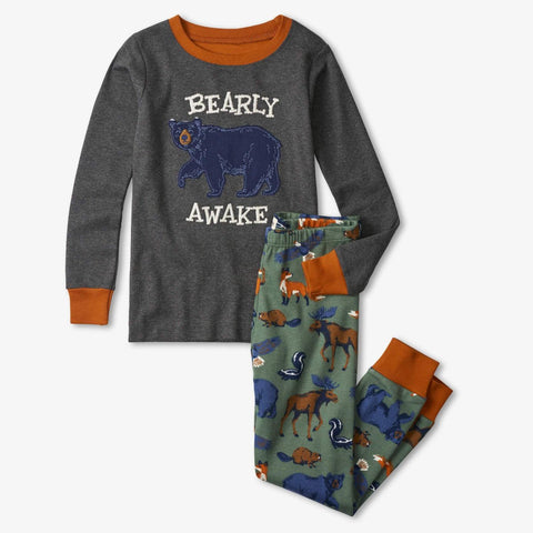 Hatley Organic Pajama Set - Forest Animals-Pumpkin Pie Kids Canada