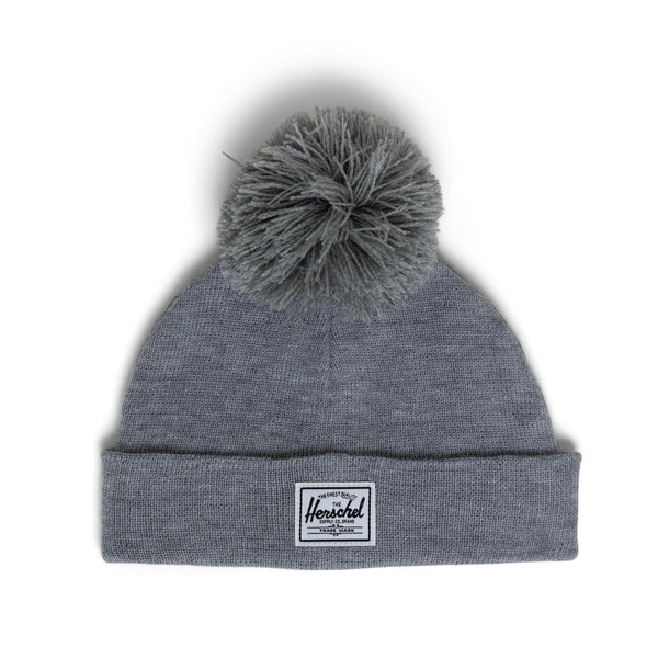 Herschel Beanie Pom - Heather Light Grey-Pumpkin Pie Kids Canada
