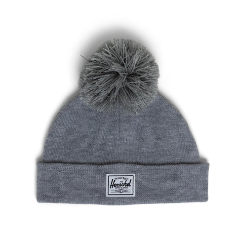 Herschel Beanie Pom - Heather Light Grey-Pumpkin Pie Kids Canada