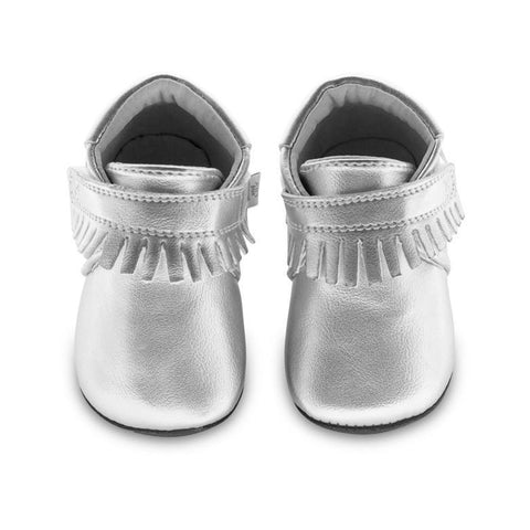 Jack & Lily My Mocs Fringe - Phyllis Silver-Pumpkin Pie Kids Canada