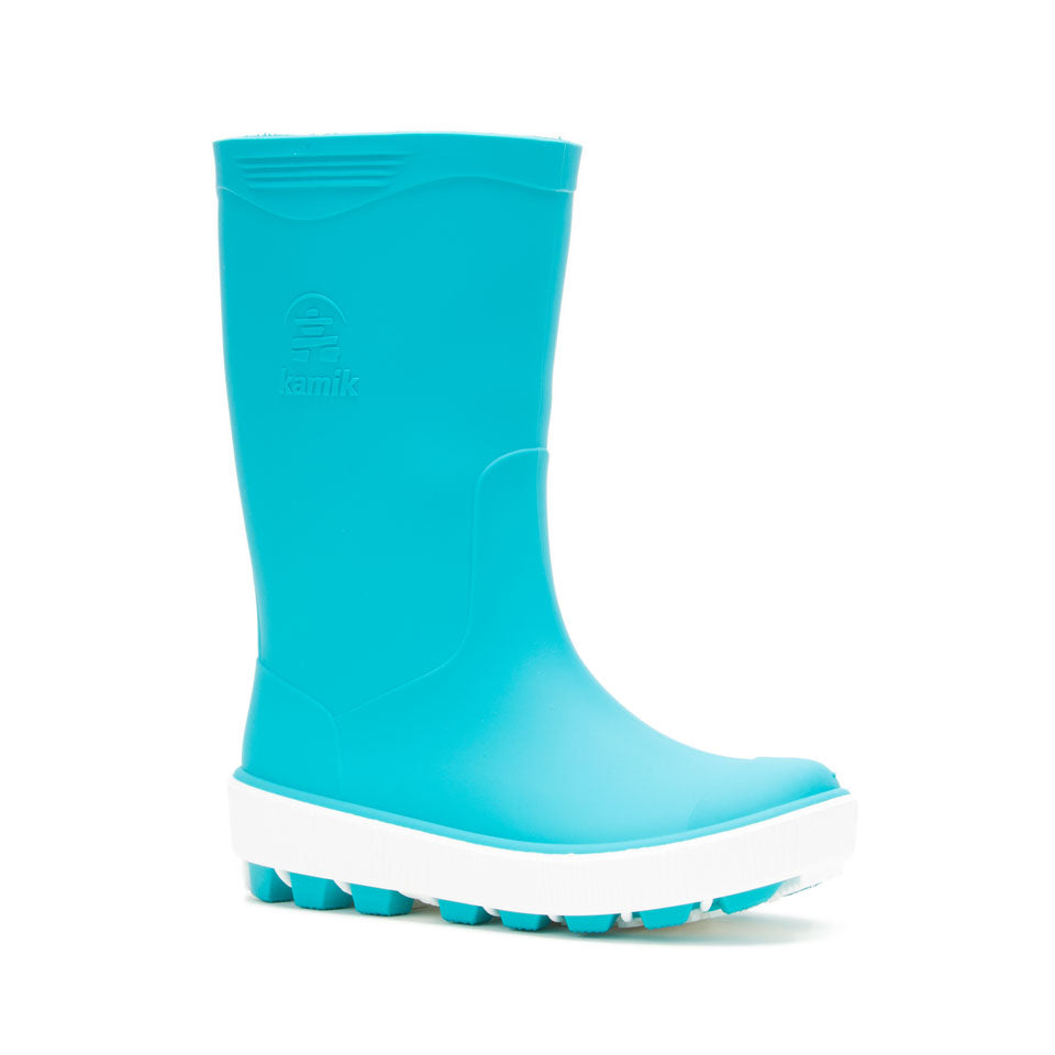 Kamik Riptide Rain Boot Light Blue Pumpkin Pie Kids