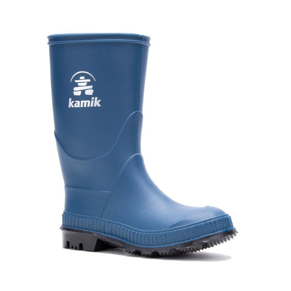 Kamik Stomp Rain Boot - Light Navy-Pumpkin Pie Kids Canada