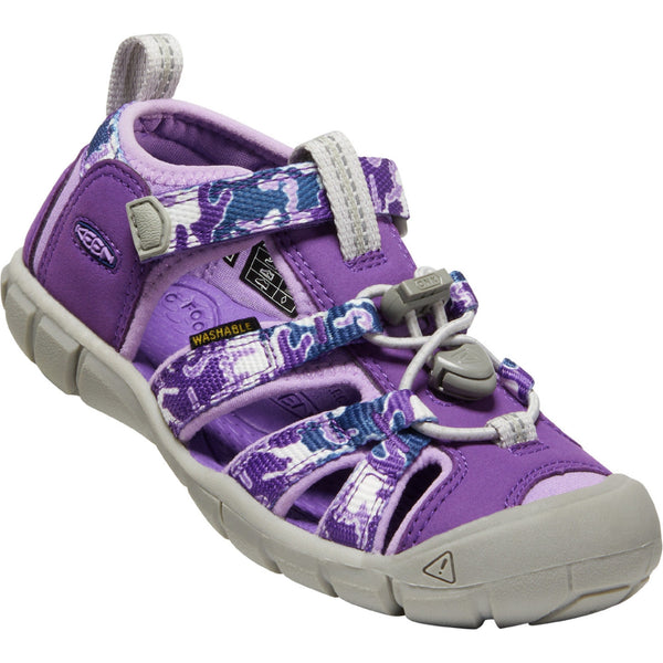 Keen Seacamp II CNX Sandal - Camo/Tillandsia Purple-Pumpkin Pie Kids Canada