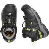 Keen Targhee Mid WP Hiker - Black/Steel Grey-Pumpkin Pie Kids Canada