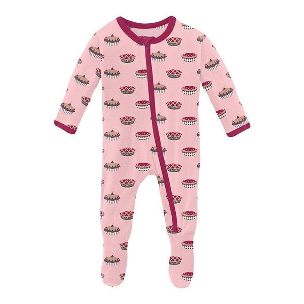 KicKee Pants Footie with Zipper - Lotus Pies-Pumpkin Pie Kids Canada