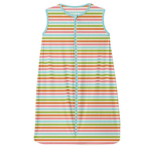 KicKee Pants Lightweight Sleeping Bag - Beach Day Stripe-Pumpkin Pie Kids Canada