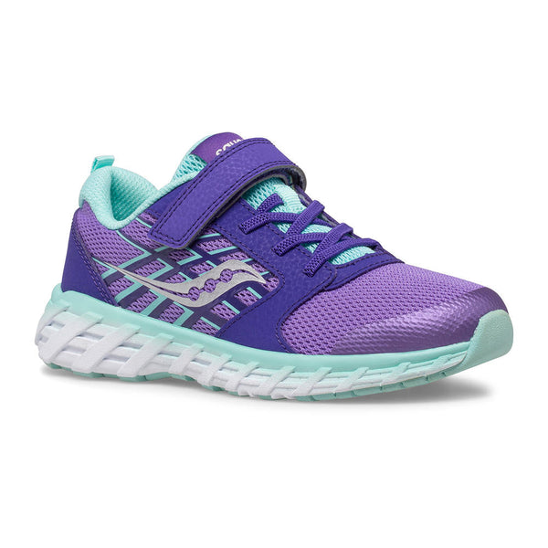 Saucony Wind 2 Sneaker - Purple/Turquoise-Pumpkin Pie Kids Canada