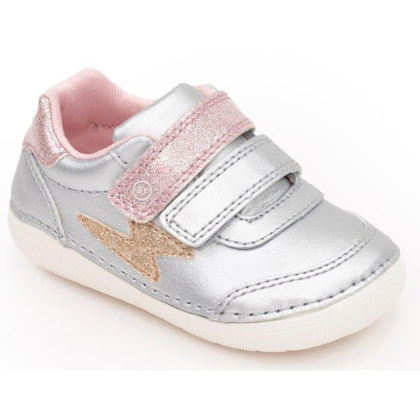 Stride Rite SM Kennedy Sneaker - Silver-Pumpkin Pie Kids Canada