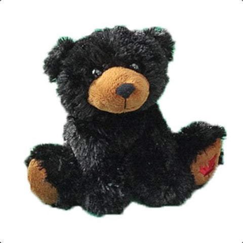 Stuffed Animal House Maplefoot Black Bear 7"-MF-01-Pumpkin Pie Kids Canada