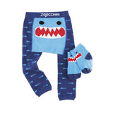 Zoocchini Legging & Sock Set - Shark-Pumpkin Pie Kids Canada