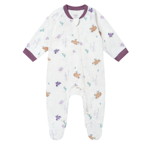 Nest Footed Sleeper - Snow Angels-Pumpkin Pie Kids Canada