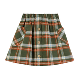 Vignette Jaycee Skort - Loden & Pumpkin Plaid-V1886A 2-Pumpkin Pie Kids Canada