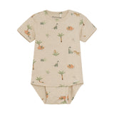 Minymo Onesie - Light Beige Melange-Pumpkin Pie Kids Canada