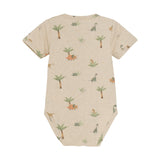 Minymo Onesie - Light Beige Melange-Pumpkin Pie Kids Canada