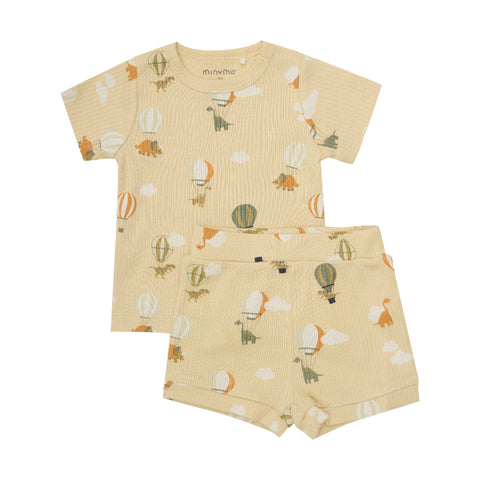 Minymo Top & Short Set - Parsnip Balloon-Pumpkin Pie Kids Canada