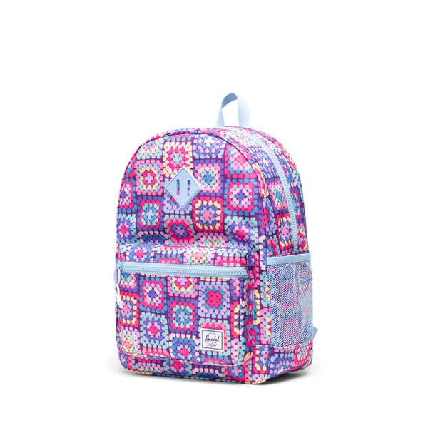 Herschel Heritage Kids Backpack 20L - Crochet Patchwork-Pumpkin Pie Kids Canada