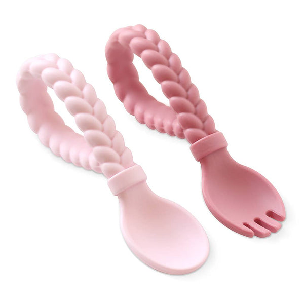 Itzy Ritzy Sweetie Spoon + Fork Set - Pink