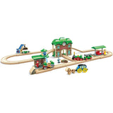 Hape Retro Train & Station Set-Pumpkin Pie Kids Canada
