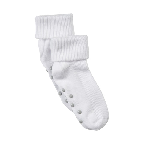 Minymo Baby Rib Sock ABS 2pk - White-Pumpkin Pie Kids Canada