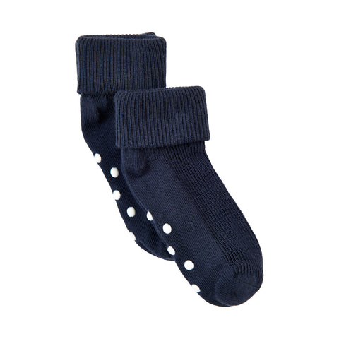 Minymo Baby Rib Sock ABS 2pk - Dark Navy