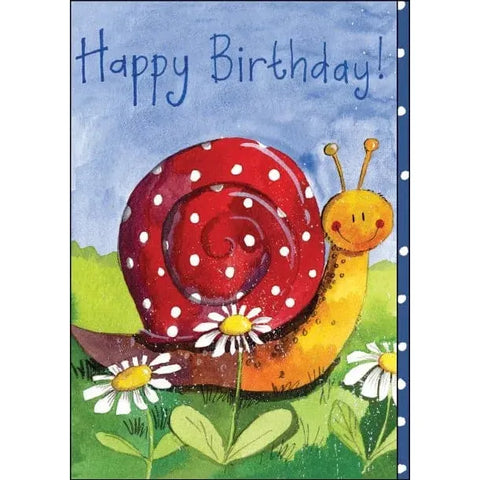 Alex Clark Little Snail Birthday Card-5199-USCD173-Pumpkin Pie Kids Canada