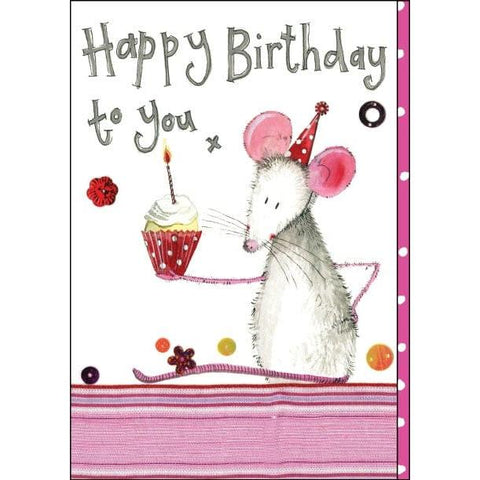 Alex Clark Mouse & Cup Cake Birthday Card-5199-USCD232-Pumpkin Pie Kids Canada