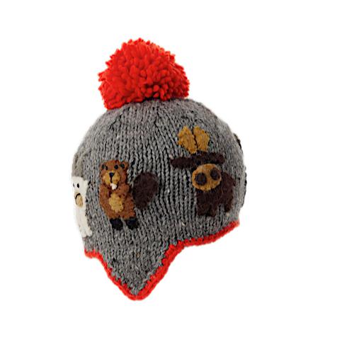 Ambler Canuck Wool Toque - Heather Grey-Pumpkin Pie Kids Canada