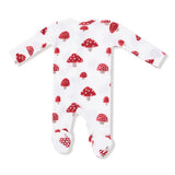 Angel Dear 2W Zipper Footie - Painterly Mushrooms-Pumpkin Pie Kids Canada