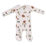 Angel Dear 2W Zipper Footie - Sweet Brown Bears-Pumpkin Pie Kids Canada