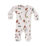Angel Dear 2W Zipper Footie - Sweet Brown Bears-651-F25-SBB NB-Pumpkin Pie Kids Canada