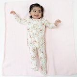 Angel Dear 2W Zipper Ruffle Footie - Floral Owl Families-128-F25-FOF NB-Pumpkin Pie Kids Canada