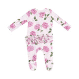 Angel Dear 2W Zipper Ruffle Footie - Hydrangeas-Pumpkin Pie Kids Canada