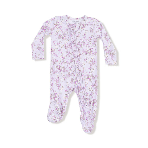 Angel Dear 2W Zipper Ruffle Footie - Sweet Dream Florals-Pumpkin Pie Kids Canada