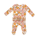 Angel Dear Ruffle Back Footie - Ambers Floral-Pumpkin Pie Kids Canada