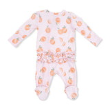 Angel Dear Ruffle Back Footie - Sweat Peach-Pumpkin Pie Kids Canada