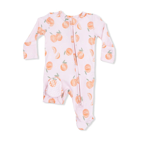 Angel Dear Ruffle Back Footie - Sweat Peach-Pumpkin Pie Kids Canada