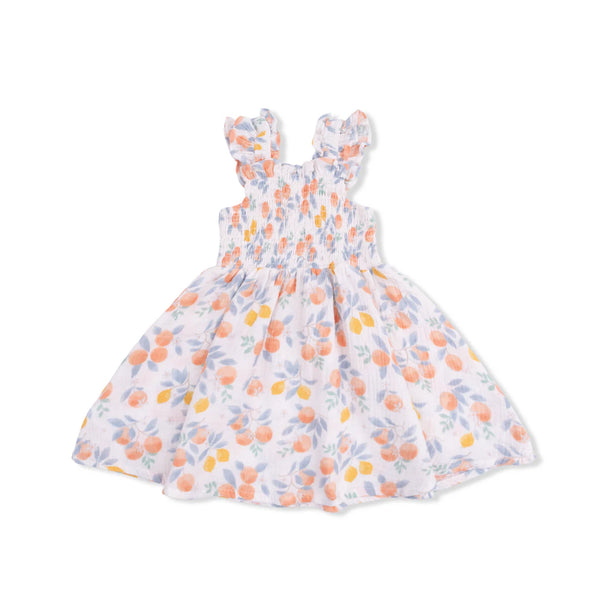 Angel Dear Smocked Sundress - Citrus Floral-1326-S26-CTF 4T-Pumpkin Pie Kids Canada
